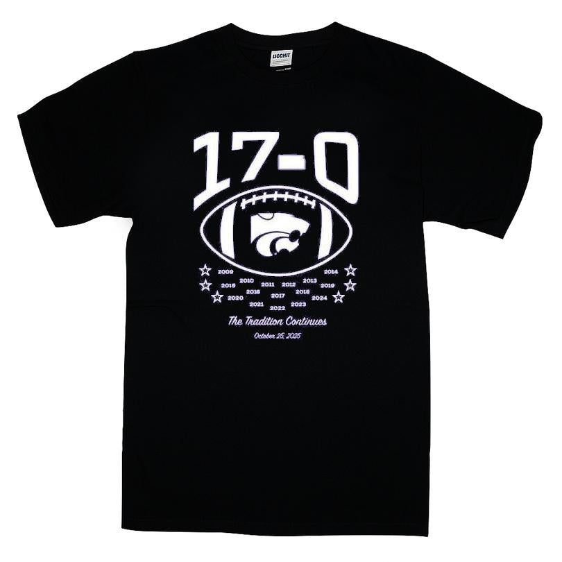 K-state Wildcats Football 17-0 Vs Kansas The Tradition Continues T-shirt