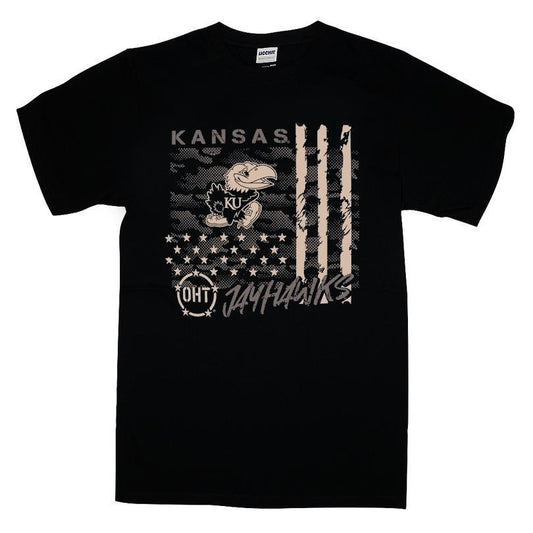 Kansas Jayhawks OHT Camo Overlay T-shirt