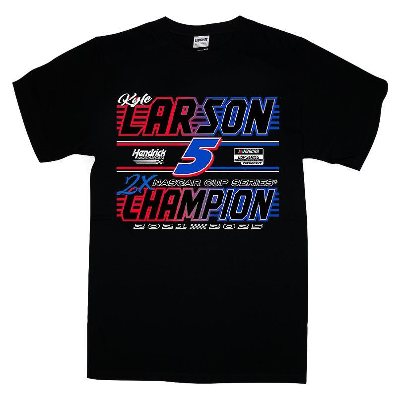 Kyle Larson Hendrick Motorsports Team Collection Two-Time NASCAR Cup Series Champion Car T-shirt