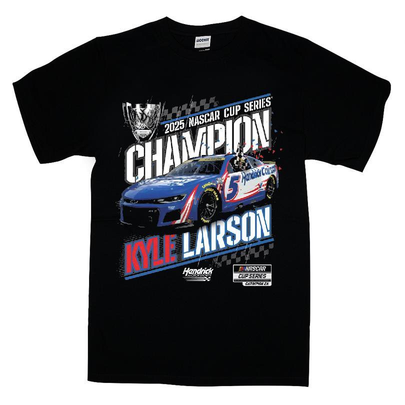 Kyle Larson Hendrick Motorsports Team Collection Women's 2025 Nascar Cup Series Champion Car T-shirt