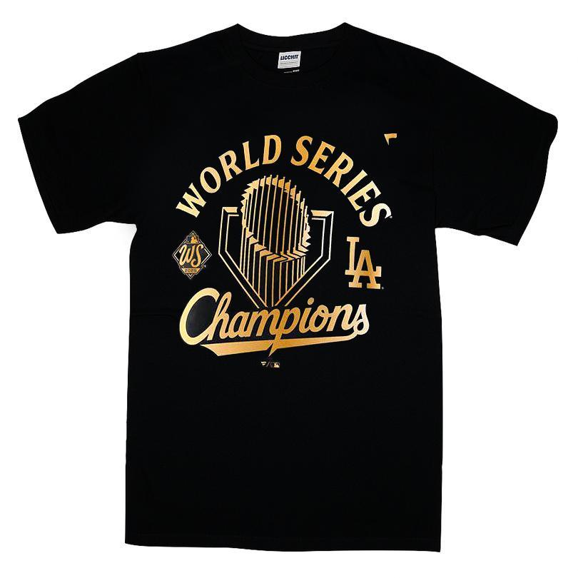 Los Angeles Dodgers Black 2025 World Series Champions Parade Locker Room T-shirt