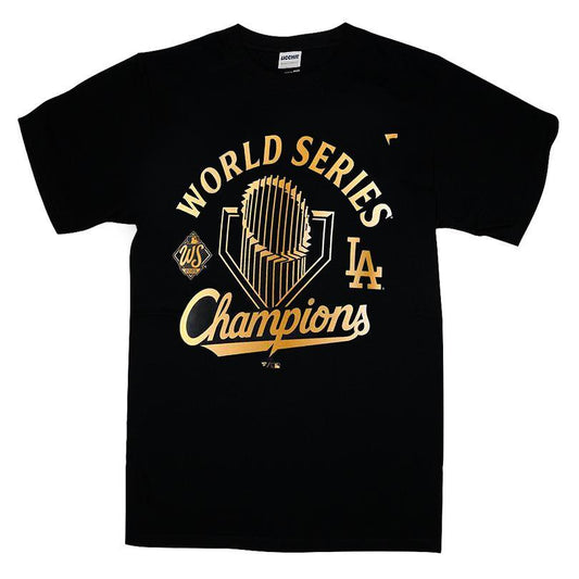 Los Angeles Dodgers Black 2025 World Series Champions Parade Locker Room T-shirt