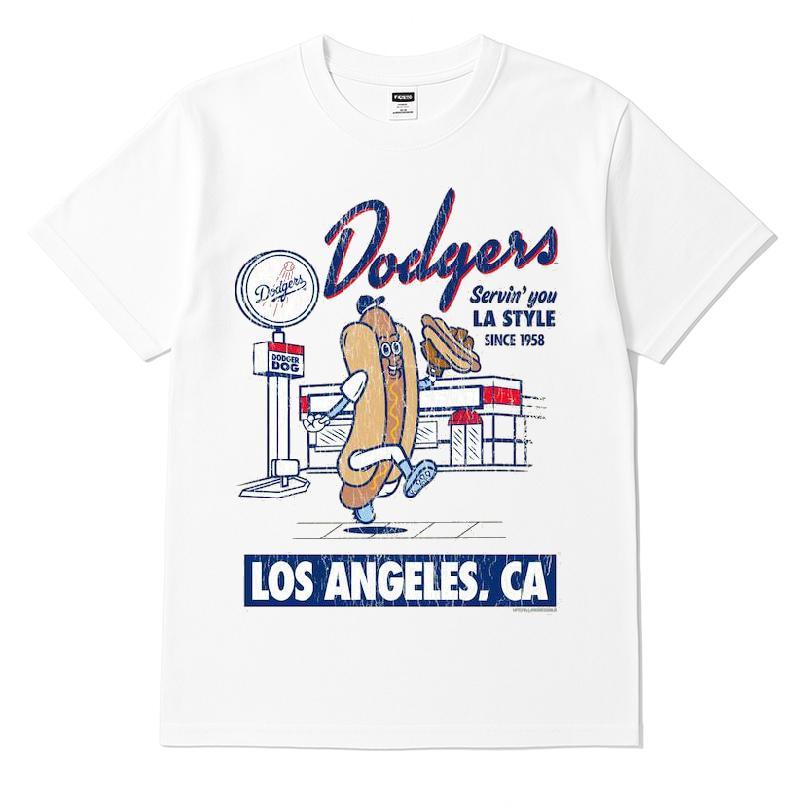 Los Angeles Dodgers Mitchell & Ness Cream Deli Shirt