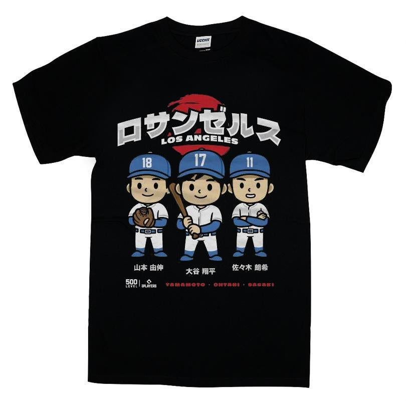 Los Angeles Yoshinobu Yamamoto Shohei Ohtani Roki Sasaki Chibi Anime T-shirt