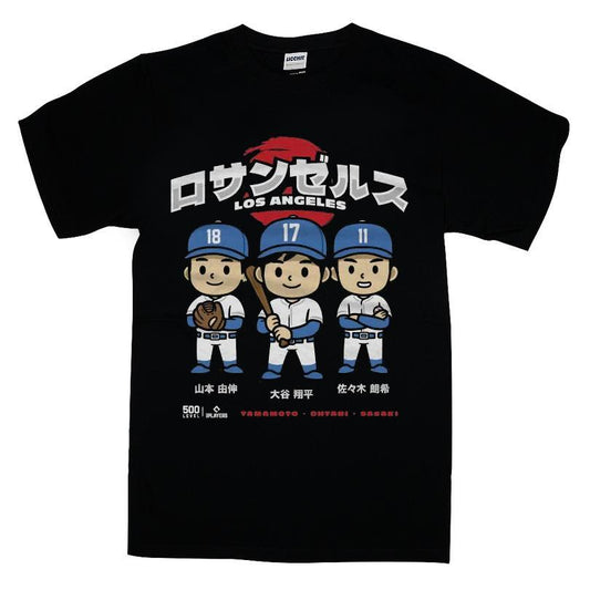 Los Angeles Yoshinobu Yamamoto Shohei Ohtani Roki Sasaki Chibi Anime T-shirt