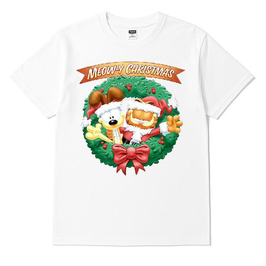 Meow-y Christmas Garfield T-shirt
