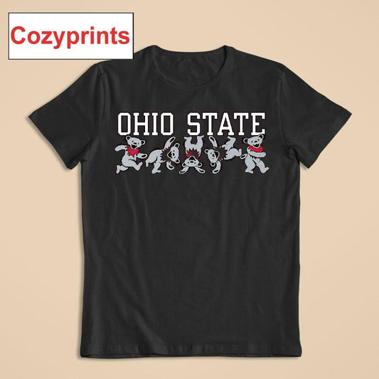 Ohio State University X Grateful Dead Cartwheel Bears T-shirt