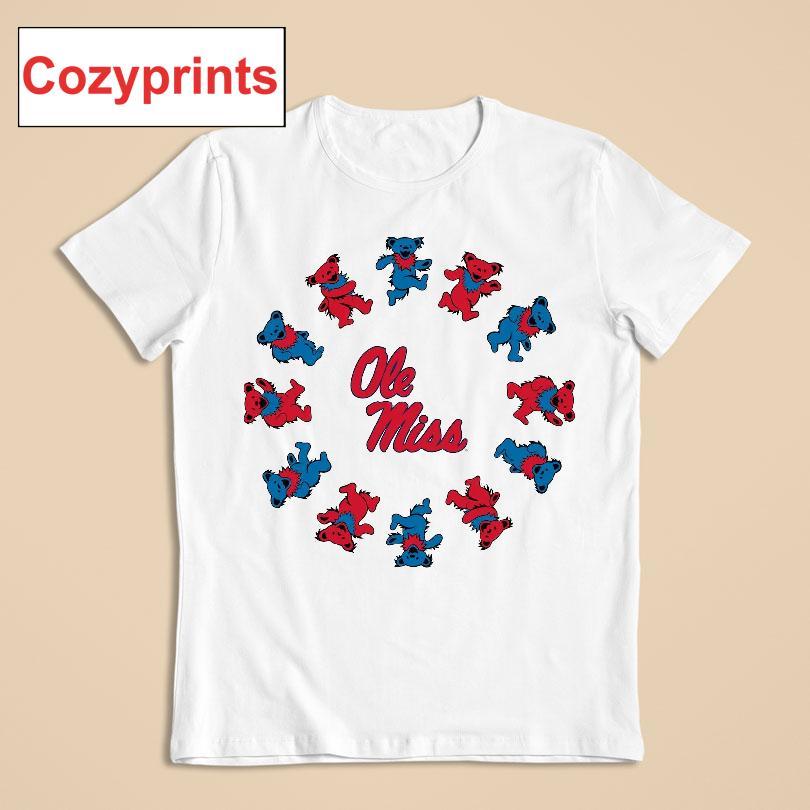Ole Miss X Grateful Dead Circle Bears T-shirt
