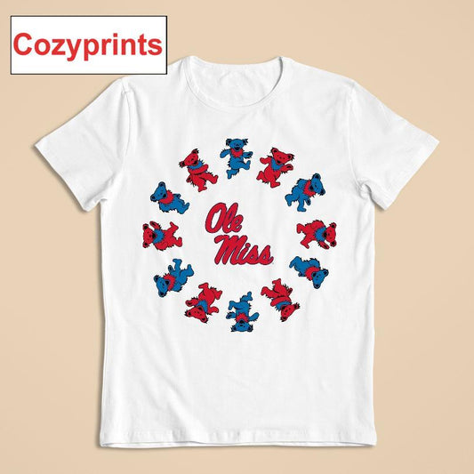 Ole Miss X Grateful Dead Circle Bears T-shirt
