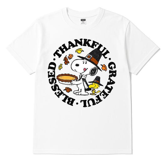 Peanuts Thankful Grateful Blessed T-shirt