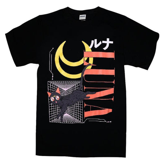 Pretty Guardian Sailor Moon Luna & Artemis Grid T-shirt