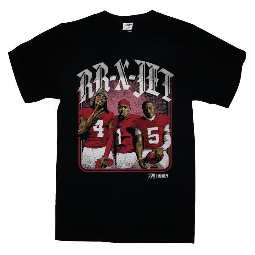 RR-X-Jet Rashee Rice, Xavier Worthy and Hollywood Brown T-shirt