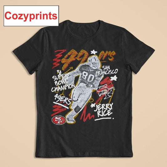 San Francisco 49ers Jerry Rice Mitchell & Ness Black Chalked Up Player Graphic Shirt