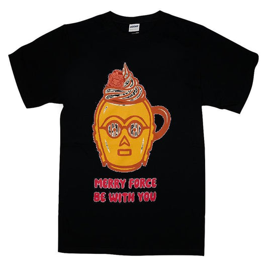 Star Wars C-3po Merry Force Be With You T-shirt
