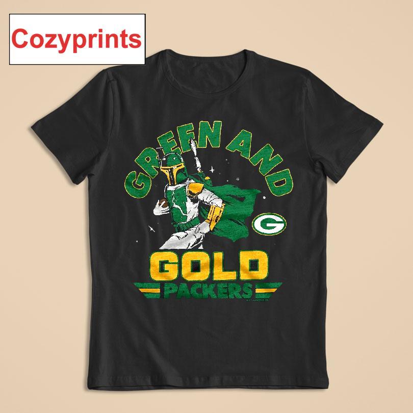 Star Wars Green And Gold Packers T-shirt