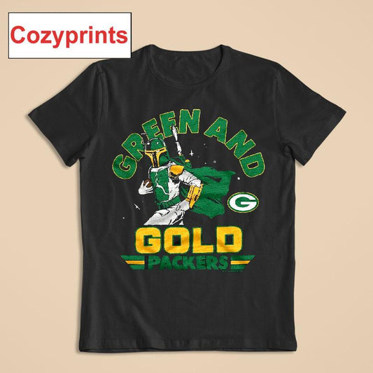 Star Wars Green And Gold Packers T-shirt