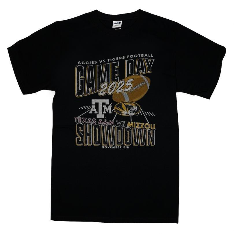 Texas A&M Aggies vs Mizzou Tigers Showdown Gameday 2025 T-shirt