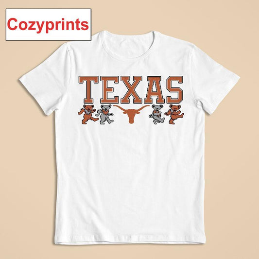 Texas X Grateful Dead Longhorn Bears T-shirt