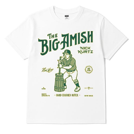 The Big Amish Nick Kurtz Hand-churned Butter Sacramento Las Vegas Oakland Baseball Mlbpa T-shirt