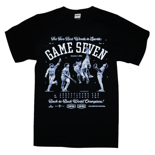 The Two Best Words In Sports Game Seven Los Angeles Baseball Back-to-back World Champions 2025 T-shirt