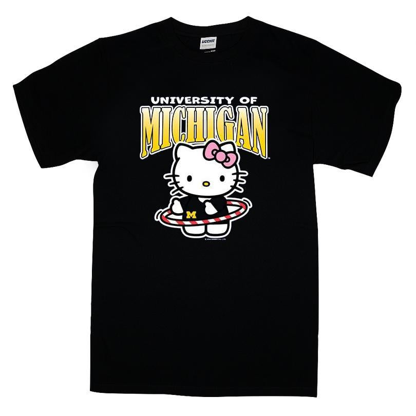 University Of Michigan Wolverines Hello Kitty T-shirt