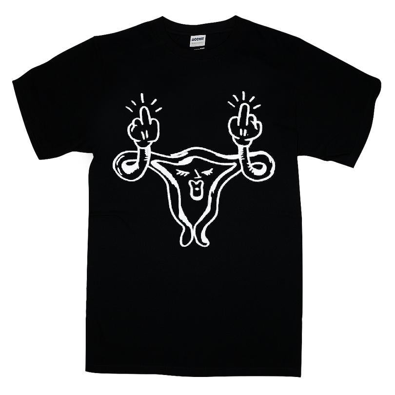 Uterus Middle Finger T-shirt