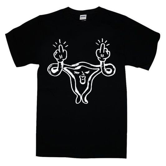 Uterus Middle Finger T-shirt