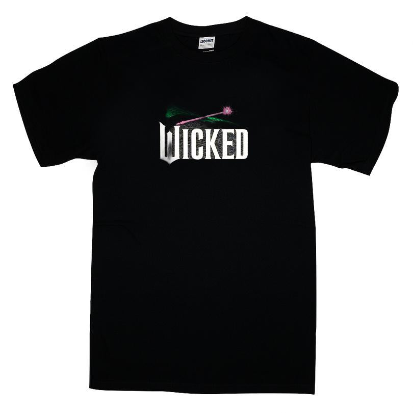 Wicked Wand And Broomstick Logo T-shirt