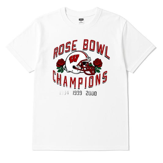 Wisconsin Badgers Helmet Rose Bowl Champs T-shirt