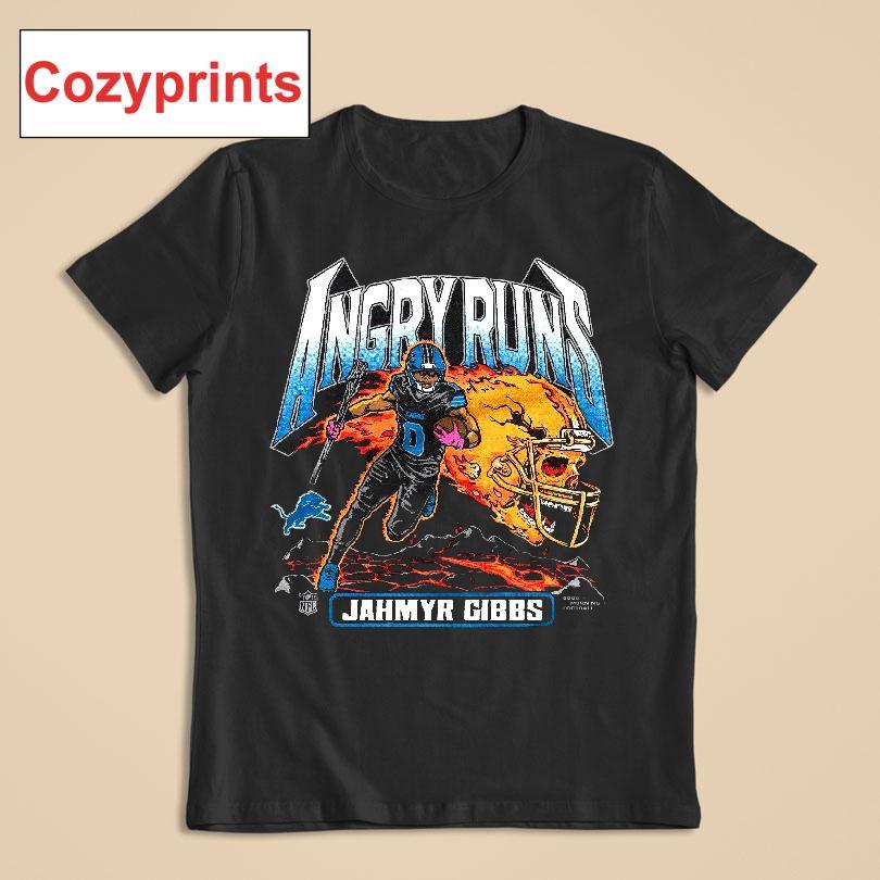 Youth Angry Runs 2025 Lions Jahmyr Gibbs T-Shirt