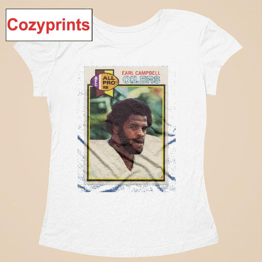 1979 Topps Football Earl Campbell Oilers T-shirt