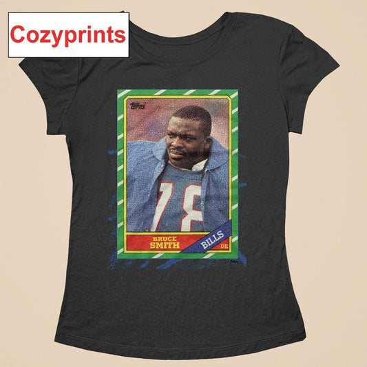 1986 Topps Football Bruce Smith Bills T-shirt