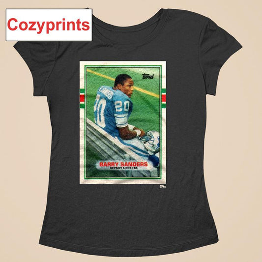 1989 Topps Football Barry Sanders Lions T-shirt