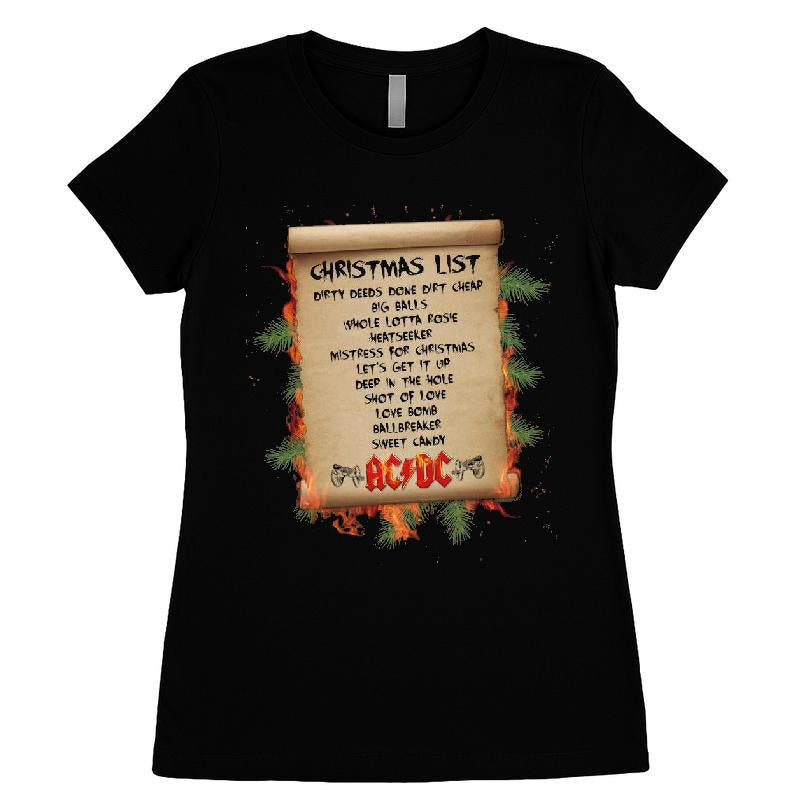AC/DC Christmas List T-shirt