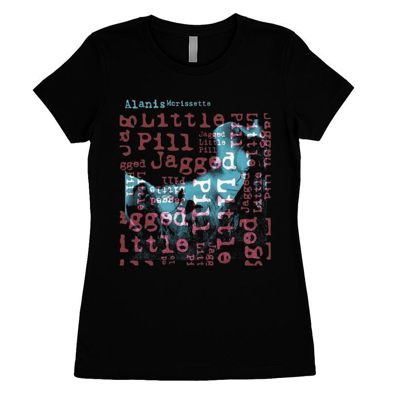 Alanis Morissette Jlp Portrait Text T-shirt