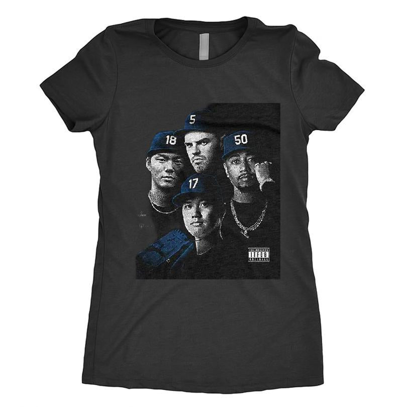 All Eyez On La Shohei Ohtani Mookie Betts Freddie Freeman Yoshinobu Yamamoto Los Angeles Baseball T-shirt