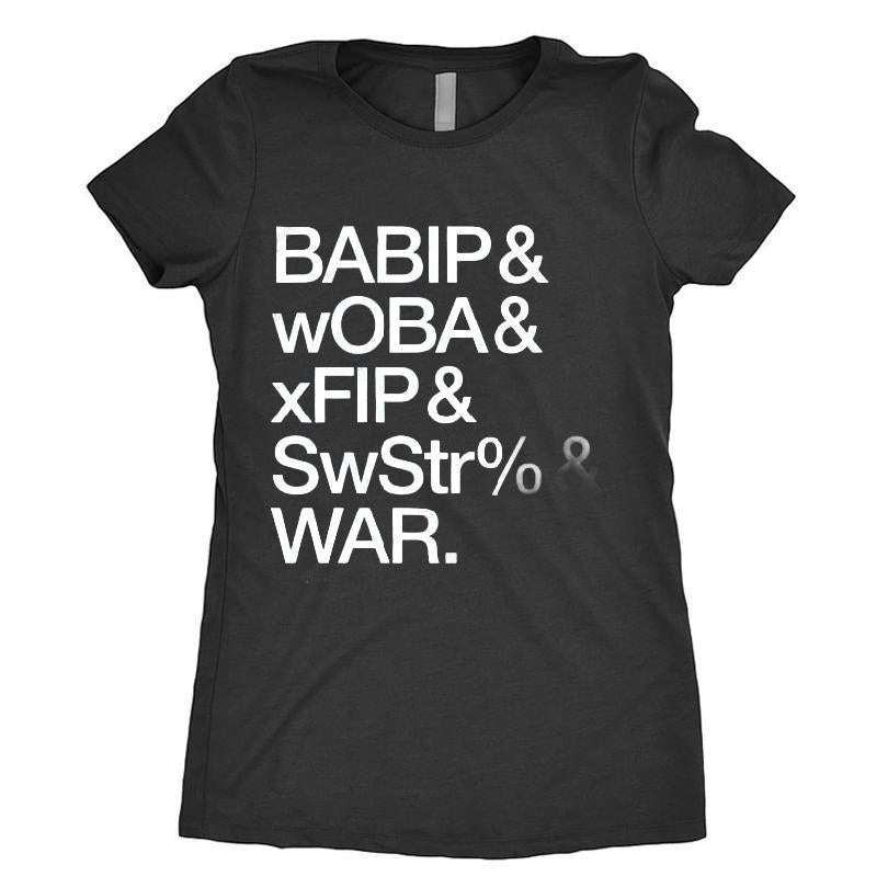 Babip & Woba & Xfip & Swstr War T-shirt