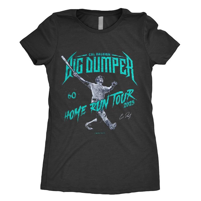 Big Dumper Home Run Tour Cal Raleigh Seattle Baseball 2025 60 Home Runs Mlbpa T-shirt
