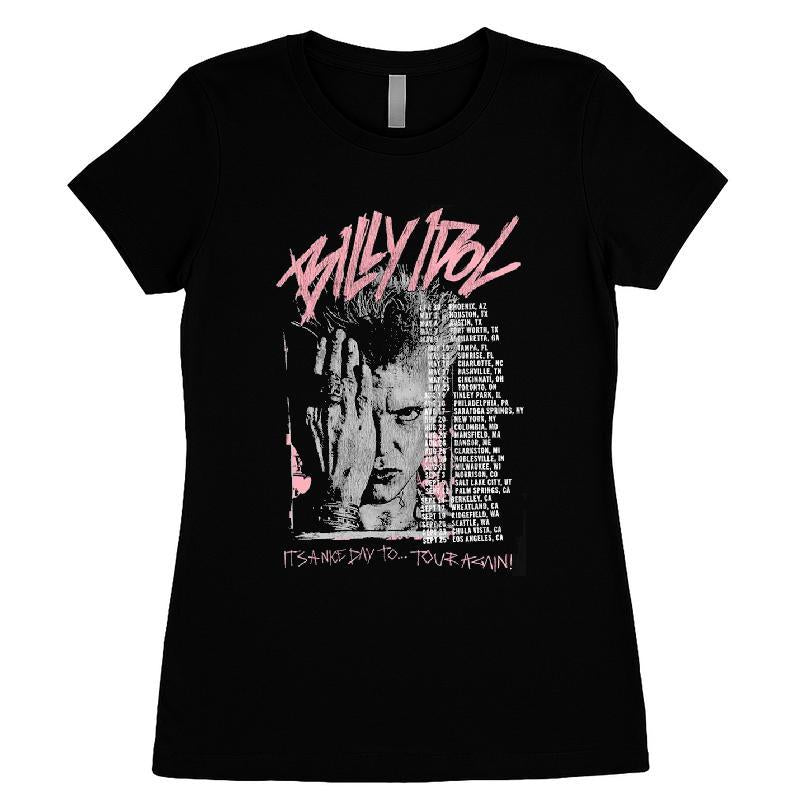 Billy Idol Pink Scratch 2025 Na Tour T-shirt