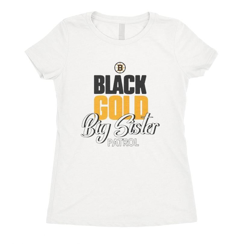 Boston Bruins Big Sister Black Gold Patrol T-shirt