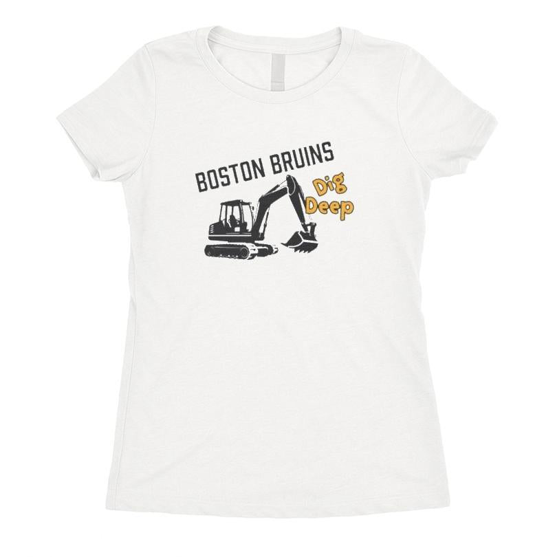 Boston Bruins Excavator Dig Deep Graphic T-shirt
