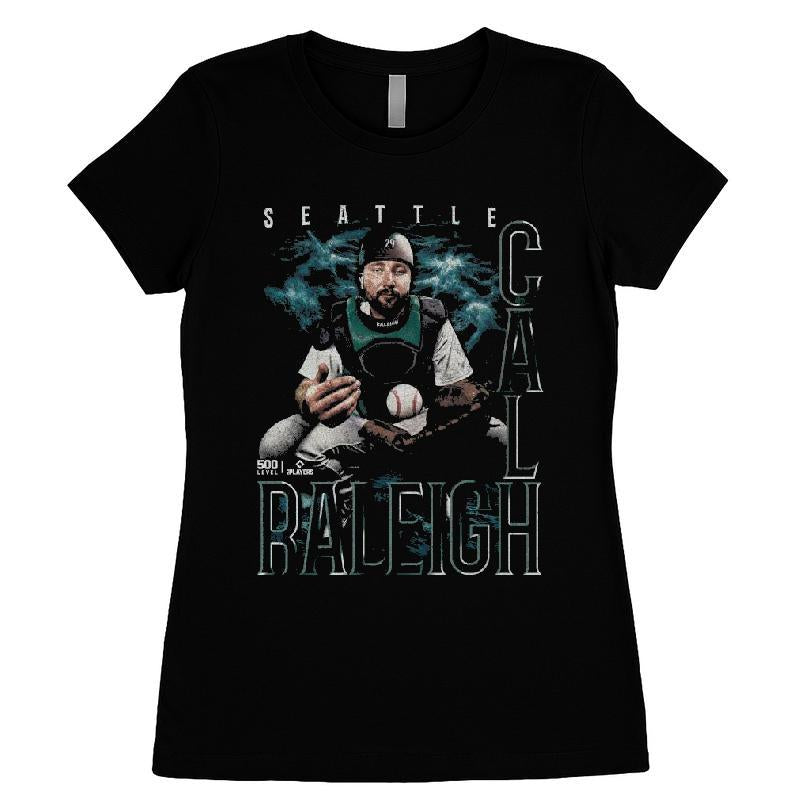 Cal Raleigh Seattle Grunge WHT T-shirt