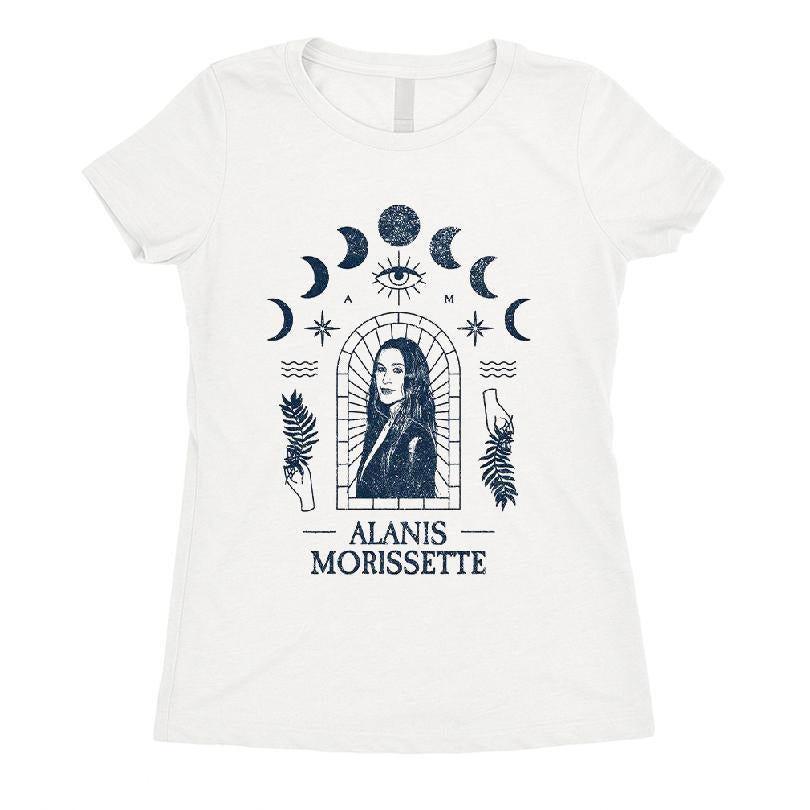 Celestial Featuring A Mystical Design With Alanis Morissette’s Name And Portrait T-shirt