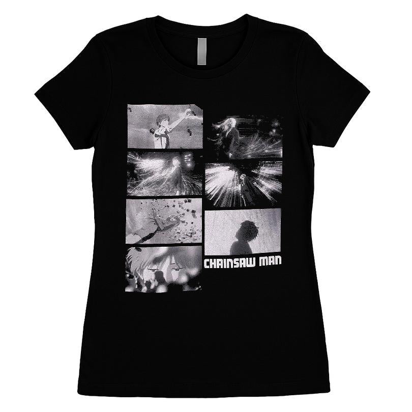 Chainsaw Man Black & White Panels T-shirt