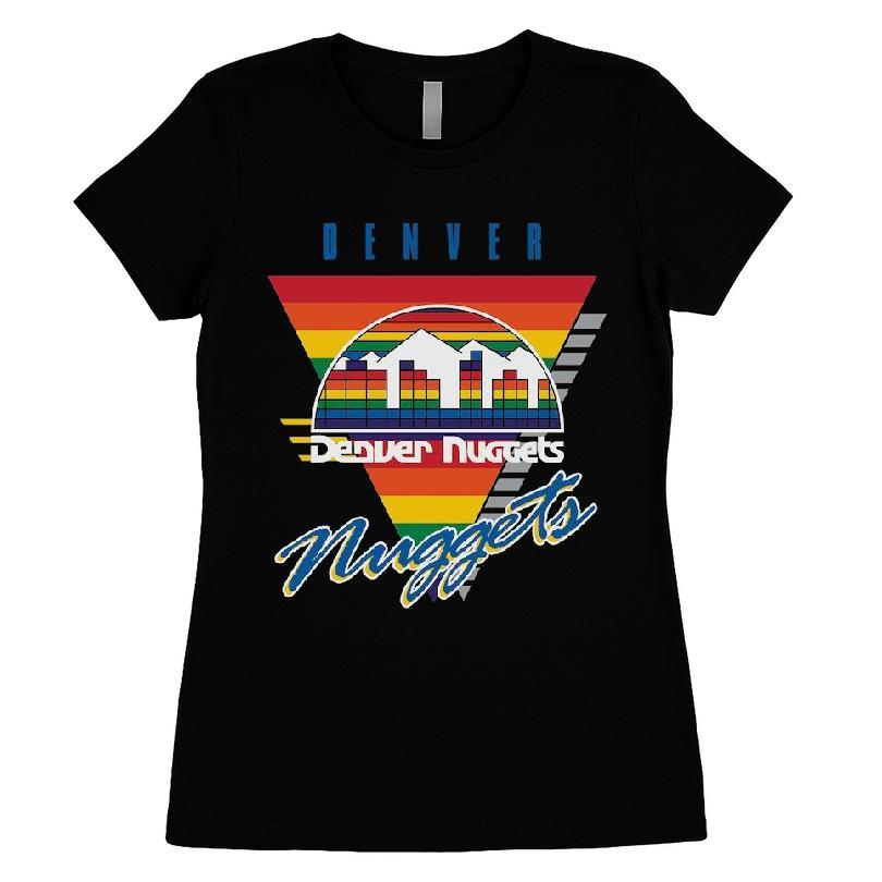 Denver Nuggets Mitchell & Ness Worldwide Logo T-shirt