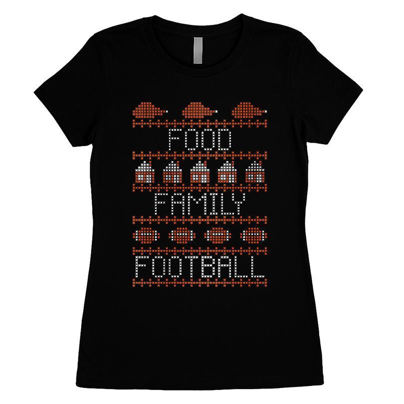 Food Family Football Cross Stitc Thanksgiving T-shirt