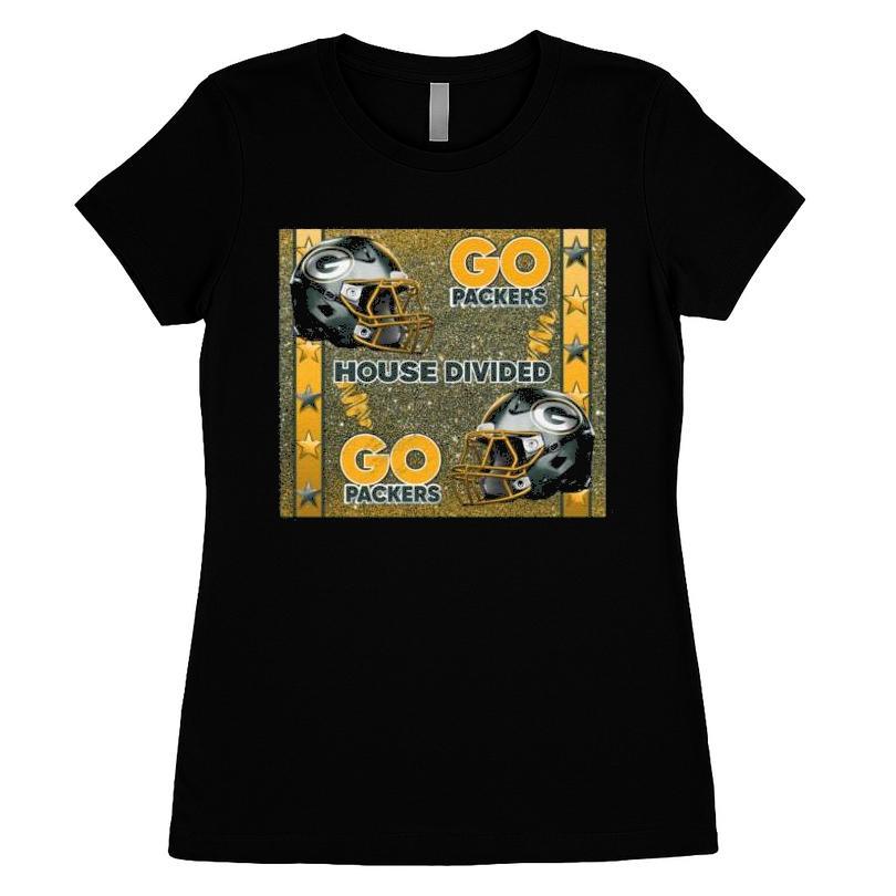 Go Packers House Divided Go Steelers Skull T-shirt