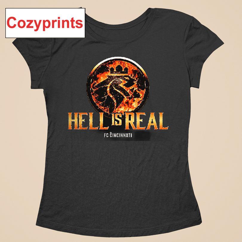Hell Is Real Kombat Orange Flame Fc Cincinnati T-shirt
