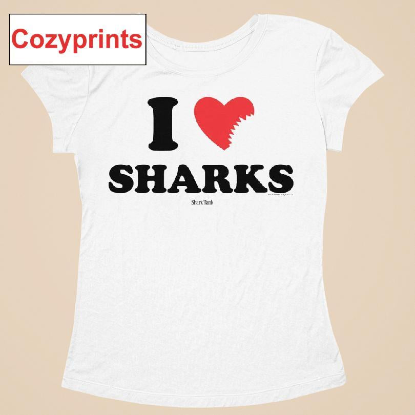 I Heart Sharks Tank T-shirt