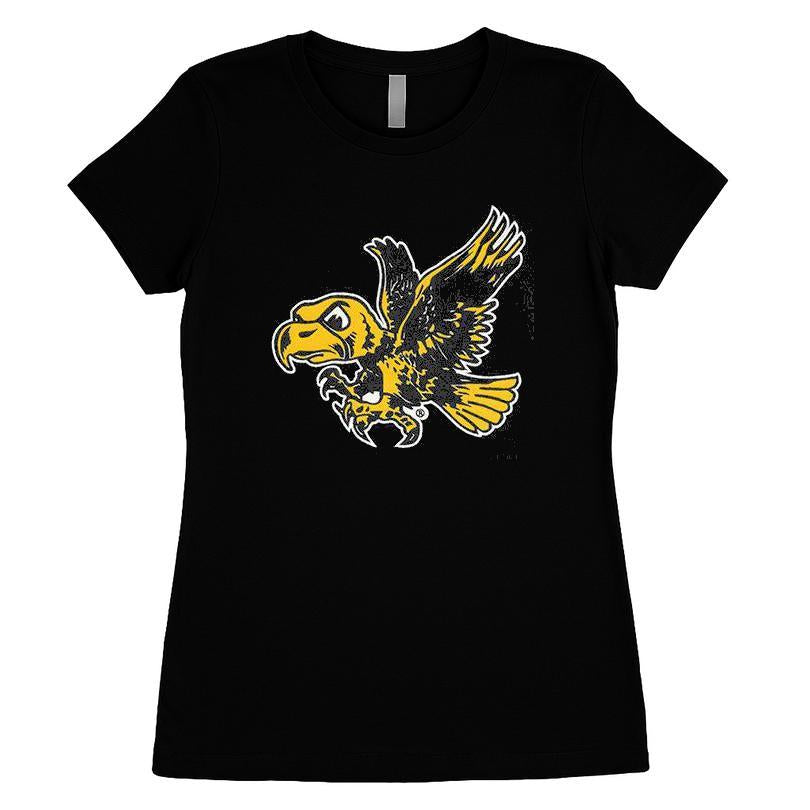 Iowa Hawkeyes Vintage Logo Flying Herky T-shirt